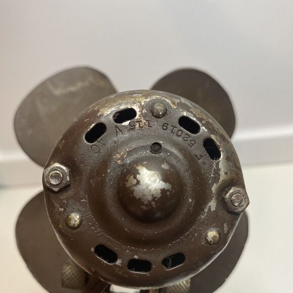 Antique Heinze Electric Co 115V Desk Fan Rubber Blade Sold As It    9” Tall - Picture 8 of 14